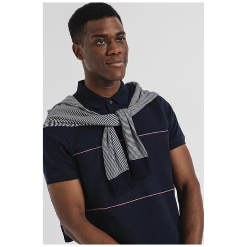 TOMMY HILFIGER Global stripe blocking reg polo